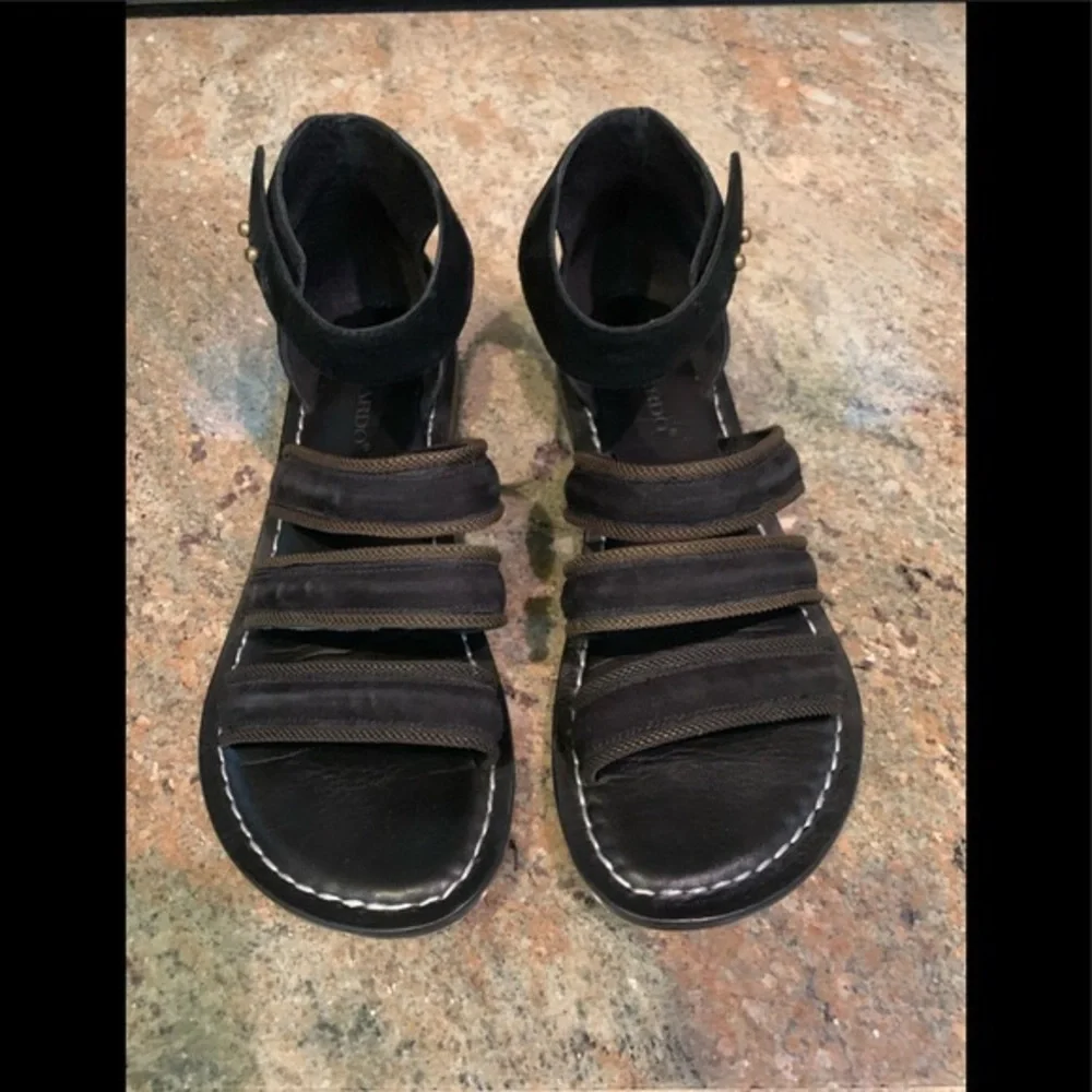 Bernardo leather and suade sandal